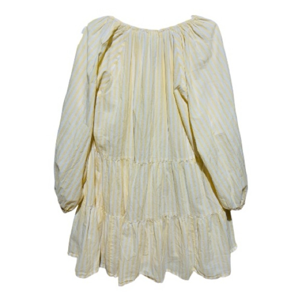H & M Puffed Sleeve Striped Dress Size Medium - Picture 3 of 4